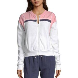 Champion  Women's Athletics Heritage Warm-Up Jacket - Pink/White Size XL    NWT